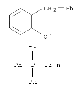 Molecular Structure of 93839-45-3 (triphenylpropylphosphonium, salt with 2-benzylphenol (1:1))